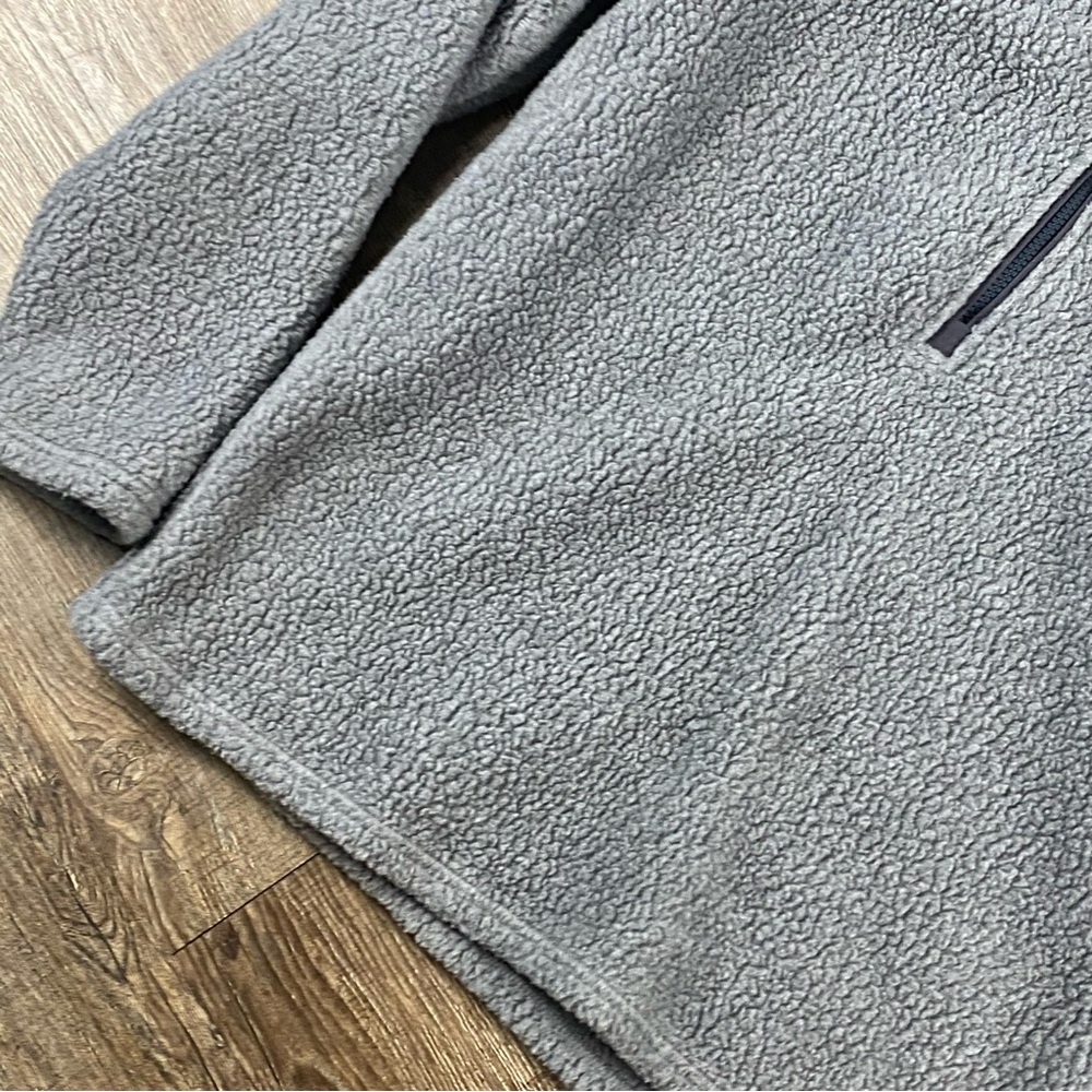 Vineyard Vines Fleece Women M Gray 1/2 Zip Mock Neck Pullover Sweater Warm Cozy - Picture 4 of 9